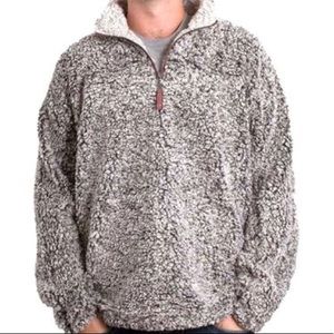 True Grit Frosty Tip 1/4 Zip Pullover in Charcoal